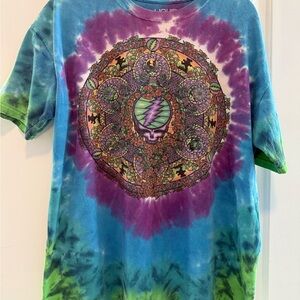 Official licensed Grateful Dead Liquid Blue tie-dye T-shirt in size XL.